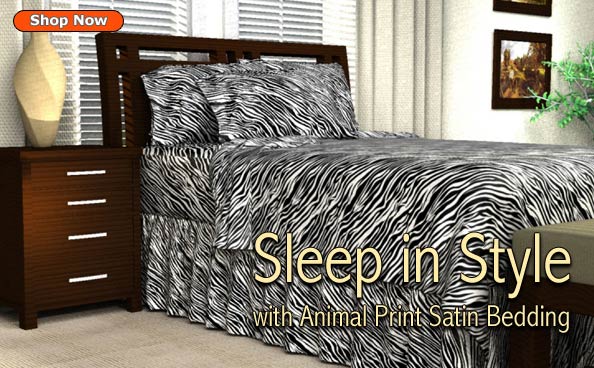 elegant printed satin sheets