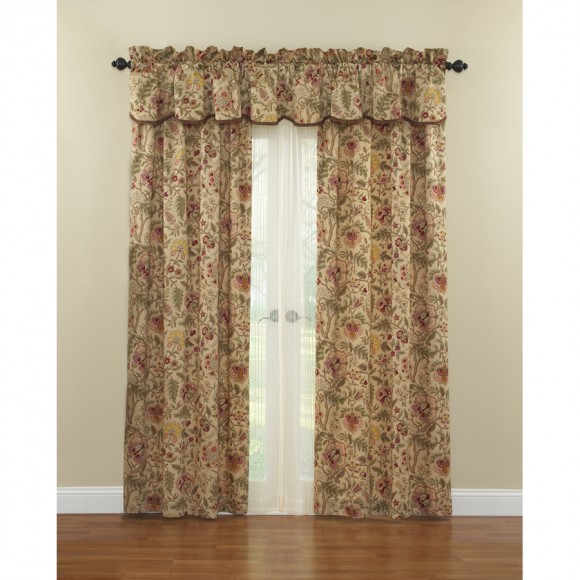 Waverly Imperial Dress Floral Curtain Panel and Valance