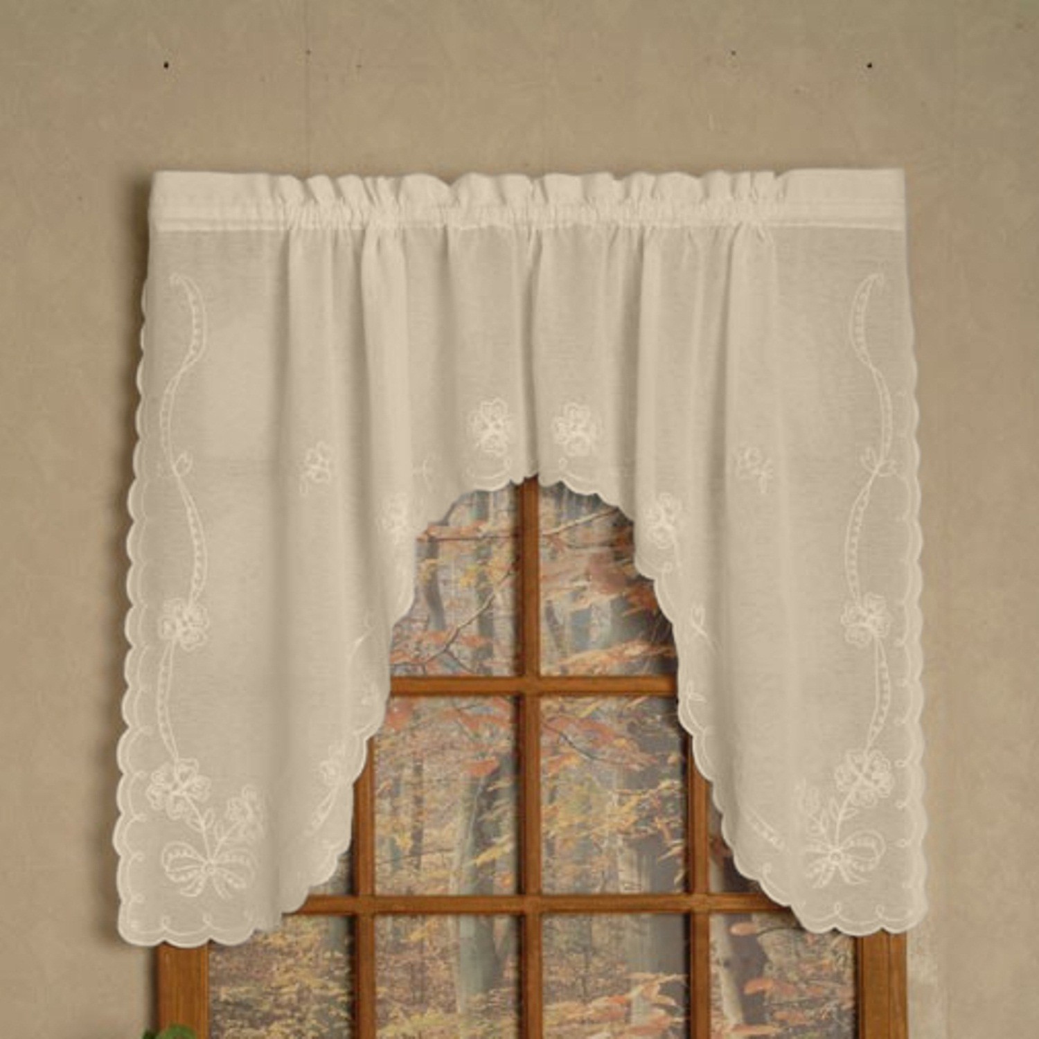 Swiss Tambour Sheer Embroidered Curtain And Valances Shopbedding Com