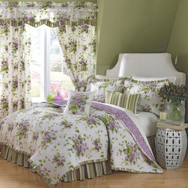 Waverly Sweet Violets 3pc Twin Quilt Set