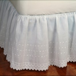 Victorian Eyelet Ruffled Bed Skirt