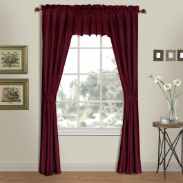 Westwood Solid Pole Top Curtain Panels and Valance