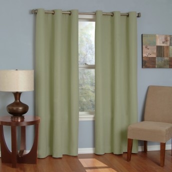 Eclipse Microfiber Thermaback Grommet Top Blackout Curtain Panel