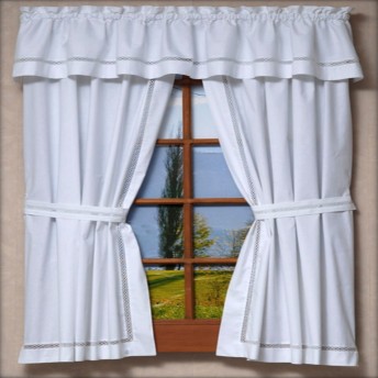 Lattice Window Tailored Curtain Pair