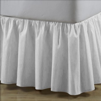 Linen Blend Ruffled Bed Skirt