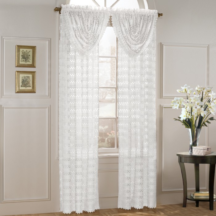 Marilyn Luxurious Macrame Look Curtain Panels And Waterfall